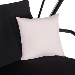 Záhradná hojdačka 3-miestna, čierna SPRINGOS LUNA