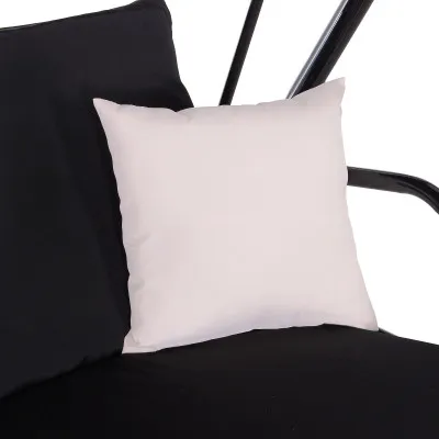 Záhradná hojdačka 3-miestna, čierna SPRINGOS LUNA