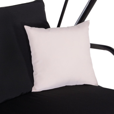 Záhradná hojdačka 3-miestna, čierna SPRINGOS LUNA