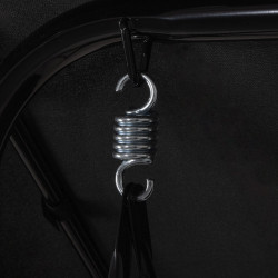 Záhradná hojdačka 3-miestna, čierna SPRINGOS LUNA