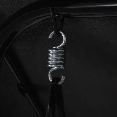 Záhradná hojdačka 3-miestna, čierna SPRINGOS LUNA