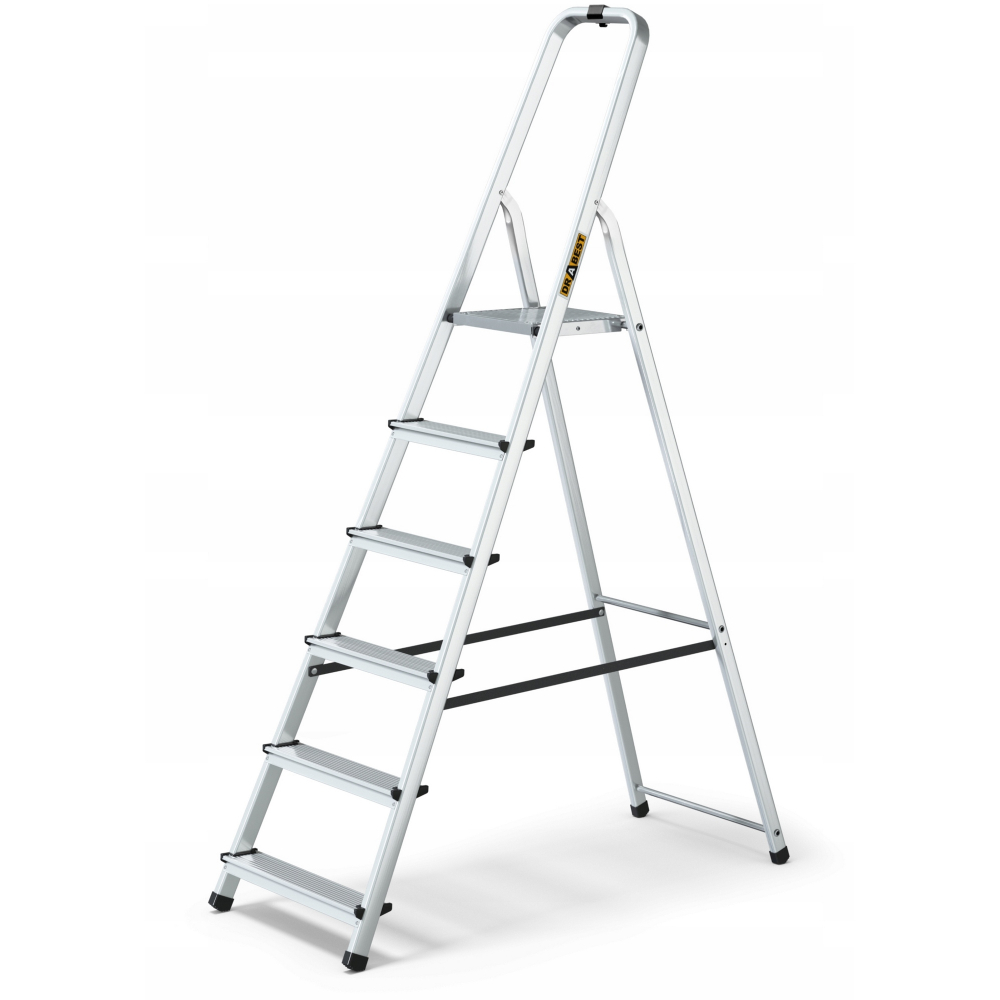 Hliníkové schodíky 6 stupňov jednostranné DRABEST ALD6 HOME