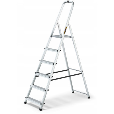 Hliníkové schodíky 6 stupňov jednostranné DRABEST ALD6 HOME