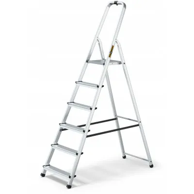 Hliníkové schodíky 6 stupňov jednostranné DRABEST ALD6 HOME
