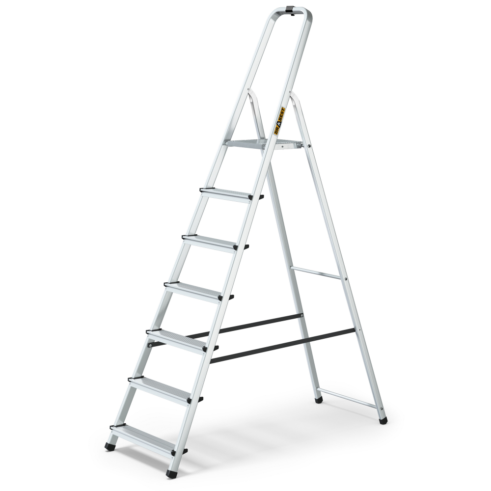Hliníkové schodíky 7 stupňov jednostranné DRABEST ALD7 HOME