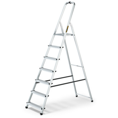 Hliníkové schodíky 7 stupňov jednostranné DRABEST ALD7 HOME