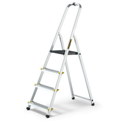 Hliníkové schodíky 4 stupne jednostranné DRABEST ALD4 PRO