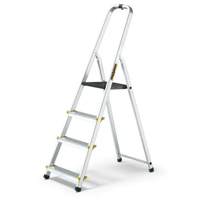 Hliníkové schodíky 4 stupne jednostranné DRABEST ALD4 PRO