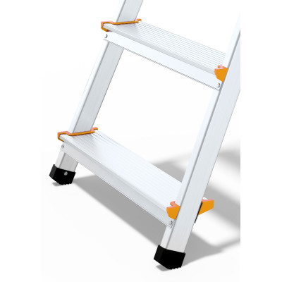 Hliníkové schodíky 4 stupne jednostranné DRABEST ALD4 PRO
