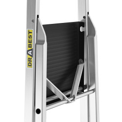 Hliníkové schodíky 5 stupňov jednostranné DRABEST ALD5 PRO