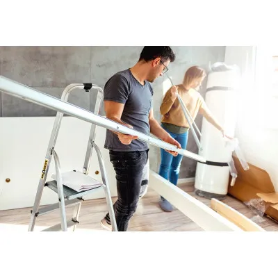 Hliníkové schodíky 3 stupne jednostranné DRABEST ALD3 HOME