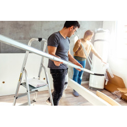 Hliníkové schodíky 5 stupňov jednostranné DRABEST ALD5 HOME