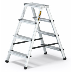 Hliníkové štafle 2x4 stupňa obojstranné DRABEST DD4 HOME