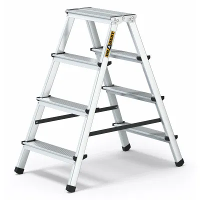 Hliníkové štafle 2x4 stupňa obojstranné DRABEST DD4 HOME