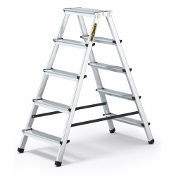 Hliníkové štafle 2x5 stupňov obojstranné DRABEST DD5 HOME