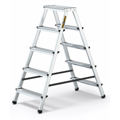 Hliníkové štafle 2x5 stupňov obojstranné DRABEST DD5 HOME