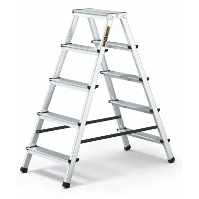 Hliníkové štafle 2x5 stupňov obojstranné DRABEST DD5 HOME