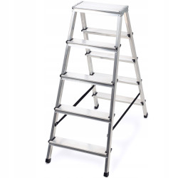 Hliníkové štafle 2x5 stupňov obojstranné DRABEST DD5 HOME