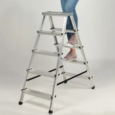 Hliníkové štafle 2x5 stupňov obojstranné DRABEST DD5 HOME