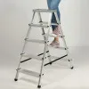 Hliníkové štafle 2x5 stupňov obojstranné DRABEST DD5 HOME