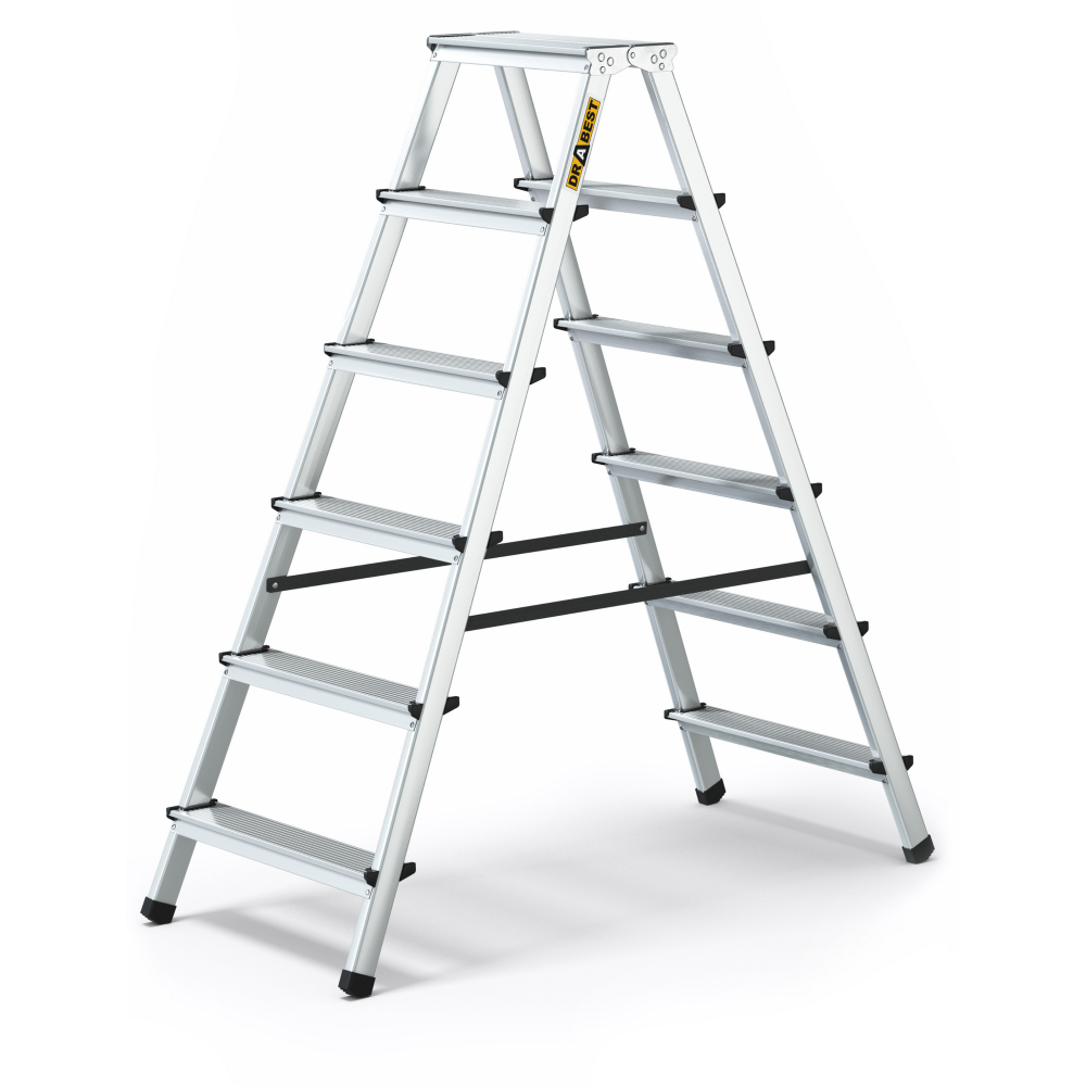 Hliníkové štafle 2x6 stupňov obojstranné DRABEST DD6 HOME