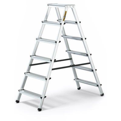 Hliníkové štafle 2x6 stupňov obojstranné DRABEST DD6 HOME