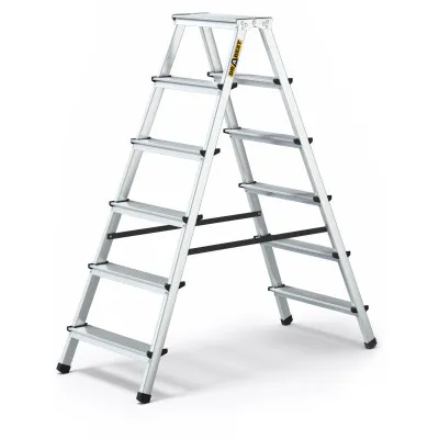 Hliníkové štafle 2x6 stupňov obojstranné DRABEST DD6 HOME