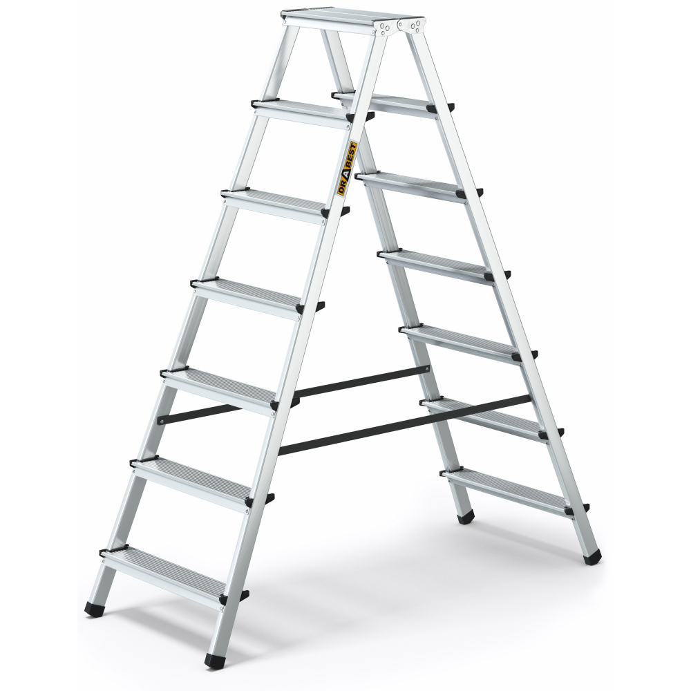 Hliníkové štafle 2x7 stupňov obojstranné DRABEST DD7 HOME