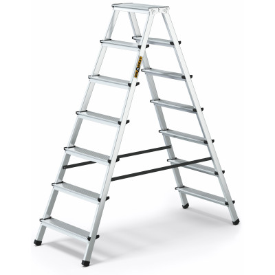 Hliníkové štafle 2x7 stupňov obojstranné DRABEST DD7 HOME