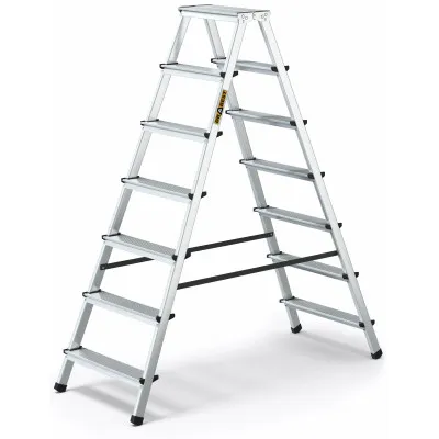 Hliníkové štafle 2x7 stupňov obojstranné DRABEST DD7 HOME