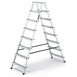 Hliníkové štafle 2x8 stupňov obojstranné DRABEST DD8 HOME