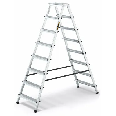 Hliníkové štafle 2x8 stupňov obojstranné DRABEST DD8 HOME