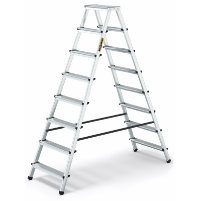 Hliníkové štafle 2x8 stupňov obojstranné DRABEST DD8 HOME