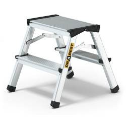 Hliníkové štafle 2x2 stupňa obojstranné DRABEST DD2 HOME