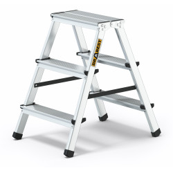 Hliníkové štafle 2x3 stupňa obojstranné DRABEST DD3 HOME