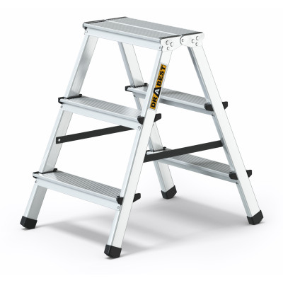 Hliníkové štafle 2x3 stupňa obojstranné DRABEST DD3 HOME