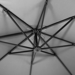 Záhradný slnečník 400 cm, grafitový SPRINGOS MALTA GU0050