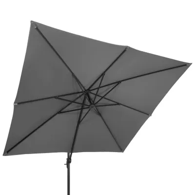 Záhradný slnečník 400 cm, grafitový SPRINGOS MALTA GU0050