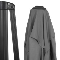 Záhradný slnečník 400 cm, grafitový SPRINGOS MALTA GU0050