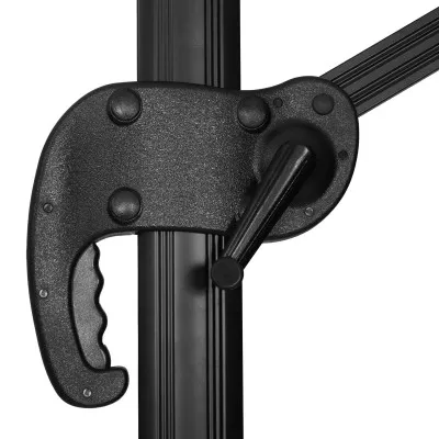 Záhradný slnečník 400 cm, grafitový SPRINGOS MALTA GU0050