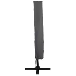 Záhradný slnečník 400 cm, grafitový SPRINGOS MALTA GU0050
