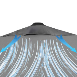 Záhradný slnečník 400 cm, grafitový SPRINGOS MALTA GU0050