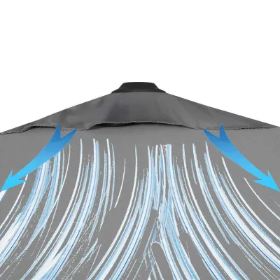 Záhradný slnečník 400 cm, grafitový SPRINGOS MALTA GU0050