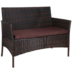 Ratanový set záhradného nábytku SPRINGOS ALABAMA 4 hnedý