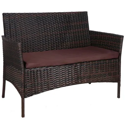 Ratanový set záhradného nábytku SPRINGOS ALABAMA 4 hnedý