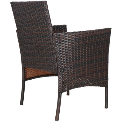 Ratanový set záhradného nábytku SPRINGOS ALABAMA 4 hnedý