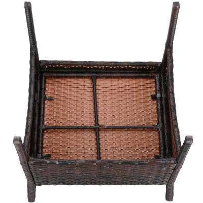 Ratanový set záhradného nábytku SPRINGOS ALABAMA 4 hnedý