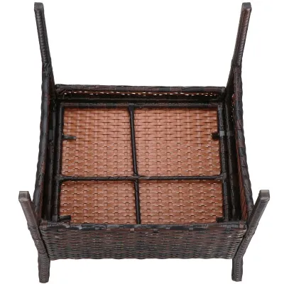 Ratanový set záhradného nábytku SPRINGOS ALABAMA 4 hnedý