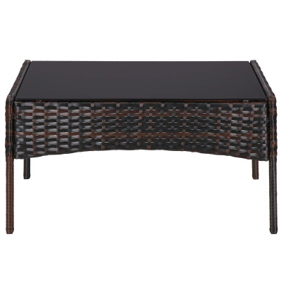 Ratanový set záhradného nábytku SPRINGOS ALABAMA 4 hnedý