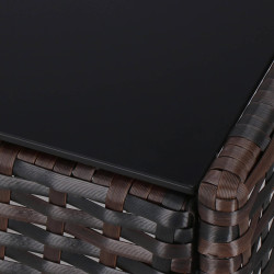 Ratanový set záhradného nábytku SPRINGOS ALABAMA 4 hnedý